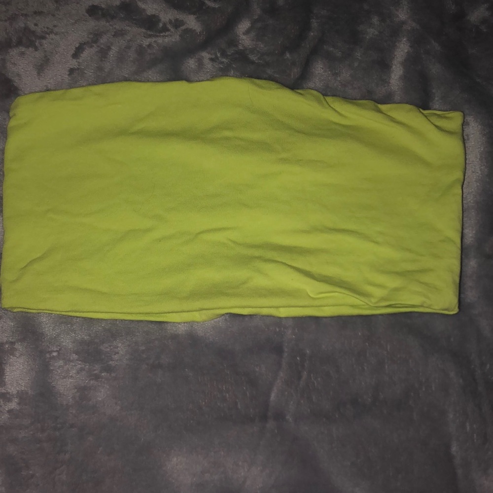 Neon yellow tube top